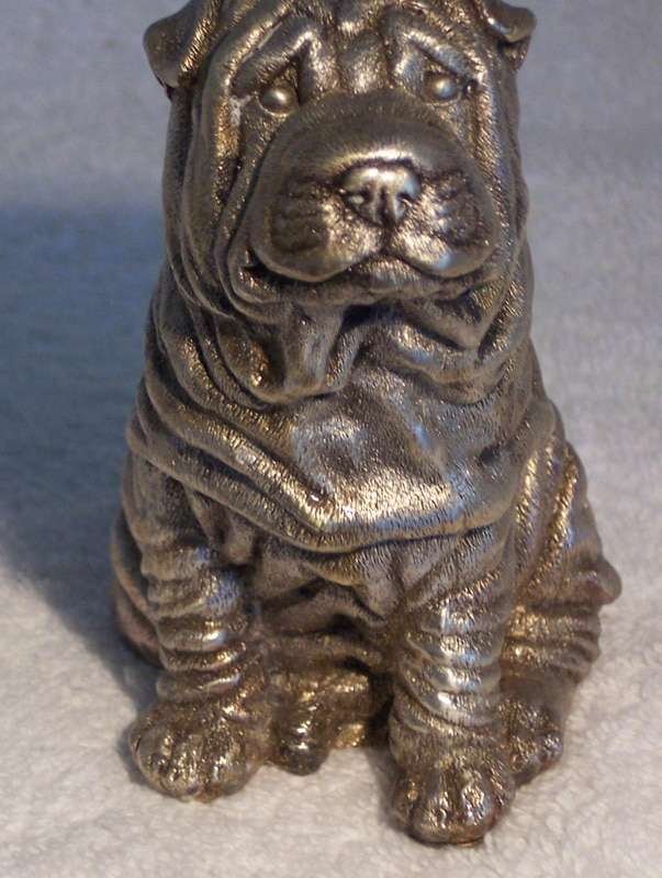 Vintage Sterling Silver Shar-Pei Dog Figurine #2 - A Dogs Tale Collectibles