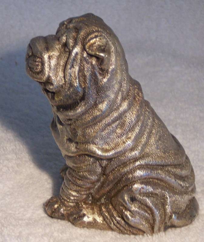 Vintage Sterling Silver Shar-Pei Dog Figurine #4 - A Dogs Tale Collectibles