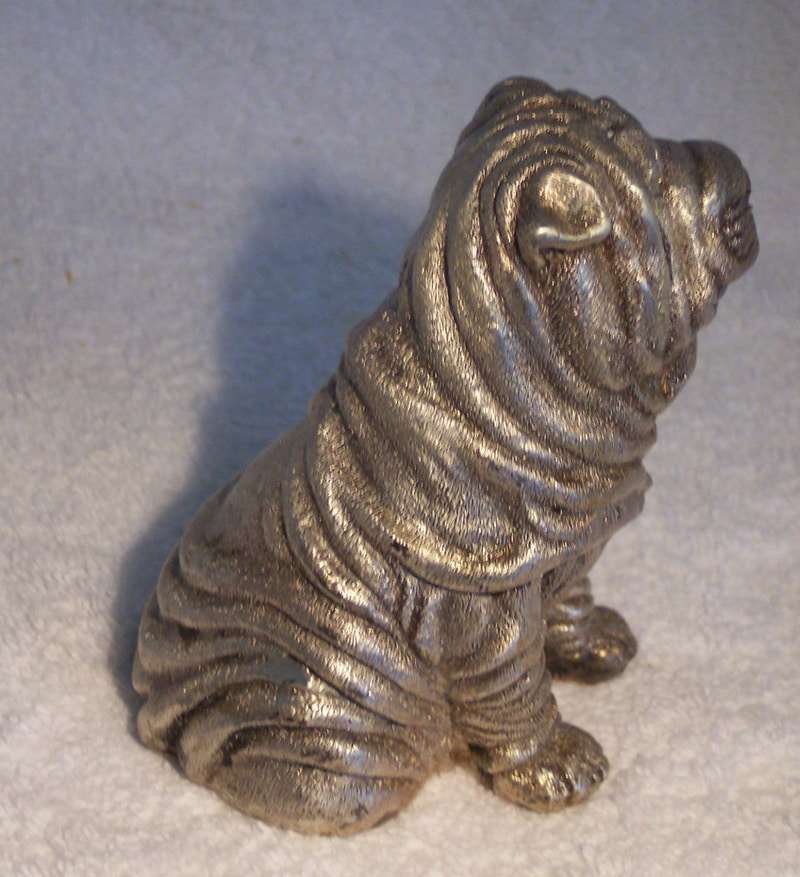 Vintage Sterling Silver Shar-Pei Dog Figurine #5 - A Dogs Tale Collectibles