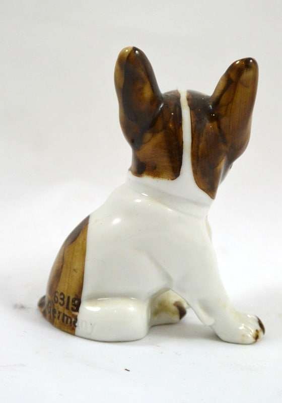 Vintage Hand Painted German Porcelain French Bulldog Figurine CRM-2171