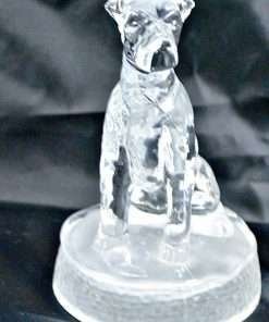Antique Pressed Glass Dog Paperweight 6