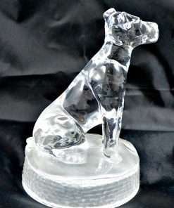 Antique Pressed Glass Dog Paperweight 5