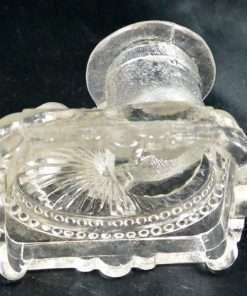 Antique Belmont Glass Pug Dog Toothpick Holder Collectible Bottom