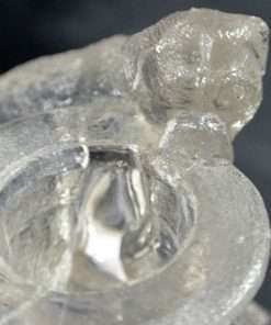 Antique Belmont Glass Pug Dog Toothpick Holder Collectible Close