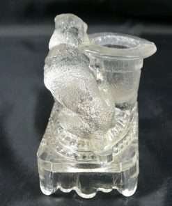 Antique Belmont Glass Pug Dog Toothpick Holder Collectible 1