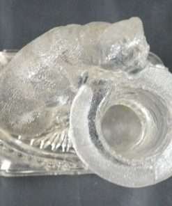 Antique Belmont Glass Pug Dog Toothpick Holder Collectible Top