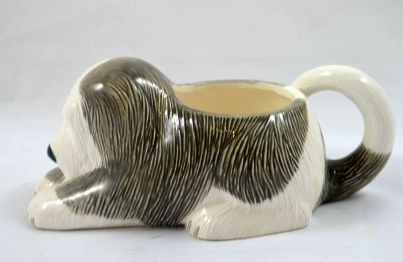 Vintage Gregg Moll Ceramic Sheepdog Matching Creamer and Sugar Bowl Set 1979 - Image 8
