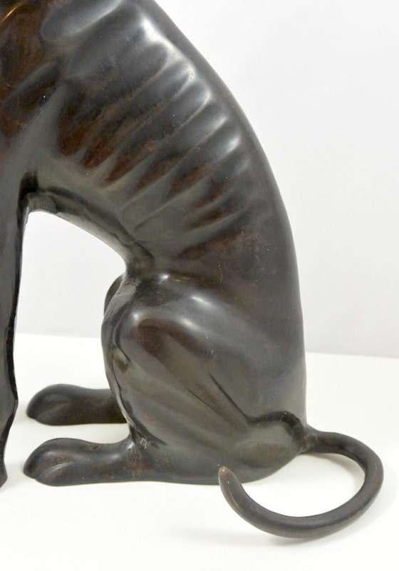 Vintage Bronze Hound Dog c.1960's #3 - A Dogs Tale Collectibles