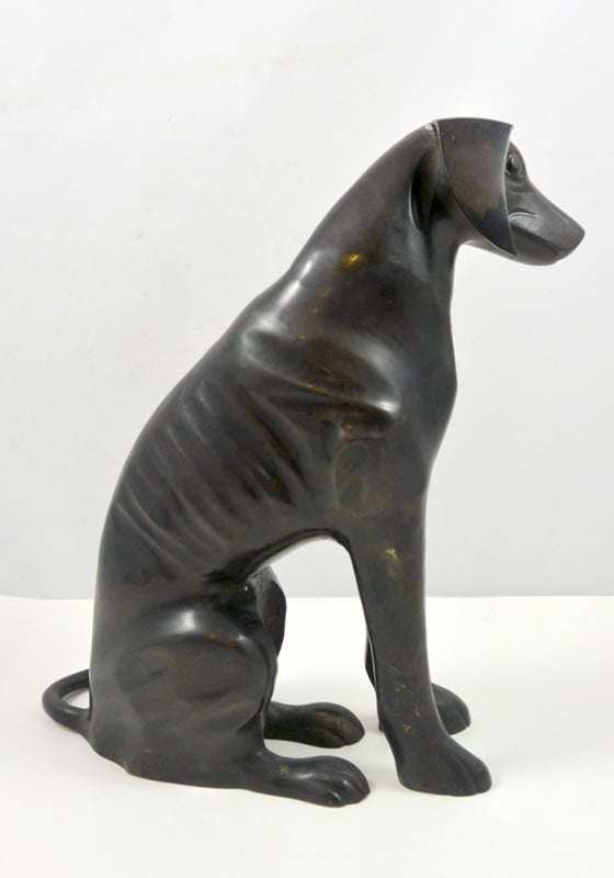 Vintage Bronze Hound Dog c.1960's - Image 9