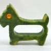 Vintage Marbled Green Bakelite Scottie Dog Napkin Ring 1930's - 1950's