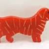 Vintage Cherry Red Bakelite Terrier Dog Pin