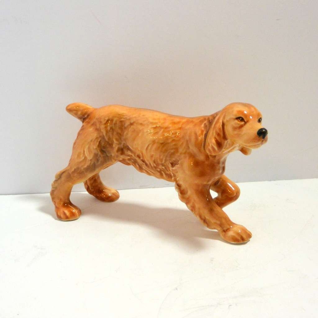 Porcelain Standing Golden Retriever Dog CRM-2228