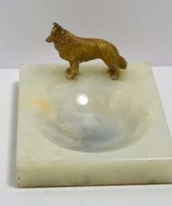 Alabaster Trinket Dish with Cold Side123- Dog's Tale Collectibles