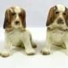 Vintage 1940 Goldschneider Porcelain Twin Spaniel Pups USA