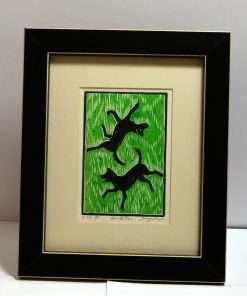 Original Relief Print of Labrador Retriever Dogs Front 12- Dog's Tale Collectibles