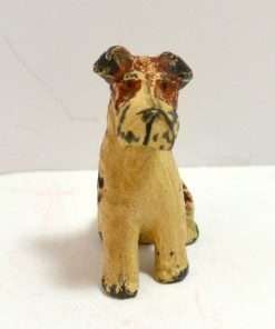 Cold-Painted Metal Fox Terrier Figurine Front 102- Dog's Tale Collectibles