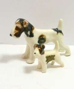 Grindley Ware Pair of Wire-Haired Fox Terriers Front 3- Dog's Tale Collectibles