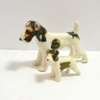 Grindley Ware Pair of Wire-Haired Fox Terriers Front 3- Dog's Tale Collectibles