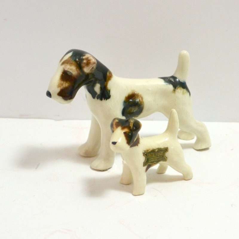 Grindley Ware Pair of Wire-Haired Fox Terriers Front 3- Dog's Tale Collectibles