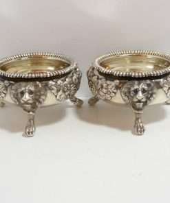 Pair of Open Master Salts George Front 5- Dog's Tale Collectibles