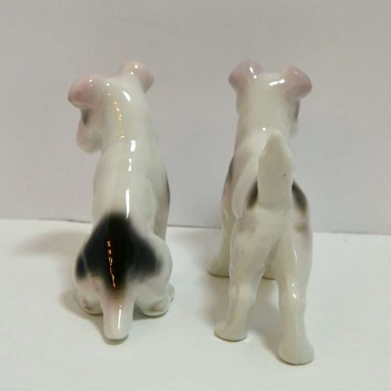 Fox Terriers Porcelain Figurines Germany Back 1- Dog's Tale Collectibles