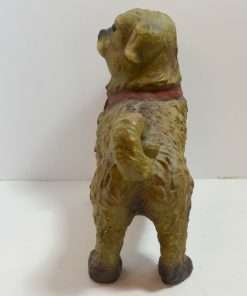 Terracotta Pug Dog with Glass Eyes Austrian Back 145- Dog's Tale Collectibles