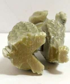 Vintage Carved Soapstone Poodle Dog 7