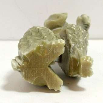 Vintage Carved Soapstone Poodle Dog 7