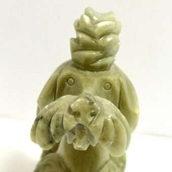 Vintage Carved Soapstone Poodle Dog 6