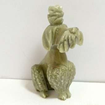 Vintage Carved Soapstone Poodle Dog 4