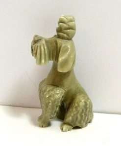 Vintage Carved Soapstone Poodle Dog 3