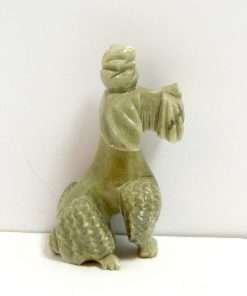 Vintage Carved Soapstone Poodle Dog 2