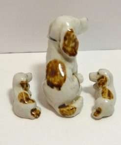 Porcelain Spaniel Mom with Pups Unmarked Back- Dog's Tale Collectibles