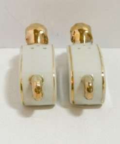 Porcelain Dachshund Dog Salt and Pepper Shakers Side- Dog's Tale Collectibles