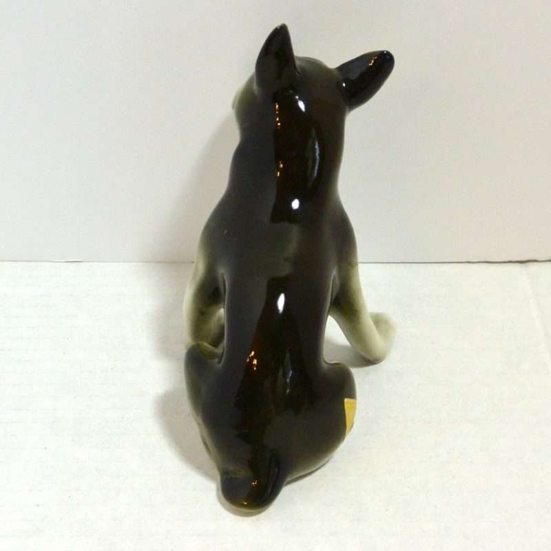Royal Dux Bohemia Boston Terrier Dog Figurine Back 1- Dog's Tale Collectibles