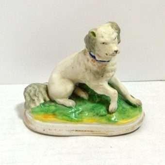 Antique Staffordshire Spaniel Dog Side 12- Dog's Tale Collectibles