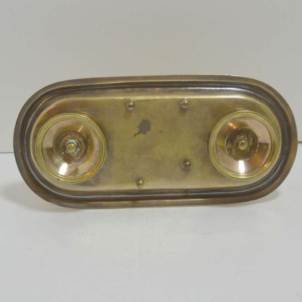 Antique Brass Quill Pen Stand with Cold Painted Bronze Pug and Terrier Dogs #1 - A Dogs Tale Collectibles