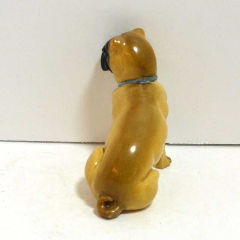 Antique German Dresden Pug Dog Back- Dog's Tale Collectibles