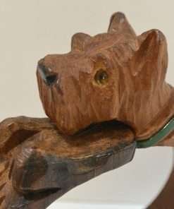 Vintage Wood Scottie Dog Cuff Bracelet Close