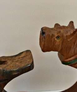 Vintage Wood Scottie Dog Cuff Bracelet Open