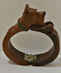 Vintage Wood Scottie Dog Cuff Bracelet 2