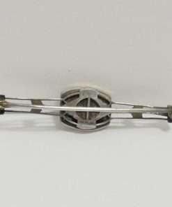 Silver Reverse Painted Hunting Dog Pair Pin Back- Dog's Tale Collectibles