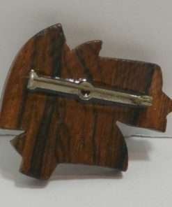 Vintage Hand Carved & Painted Wood Scottish Terrier Pin Bck 65- Dog's Tale Collectibles