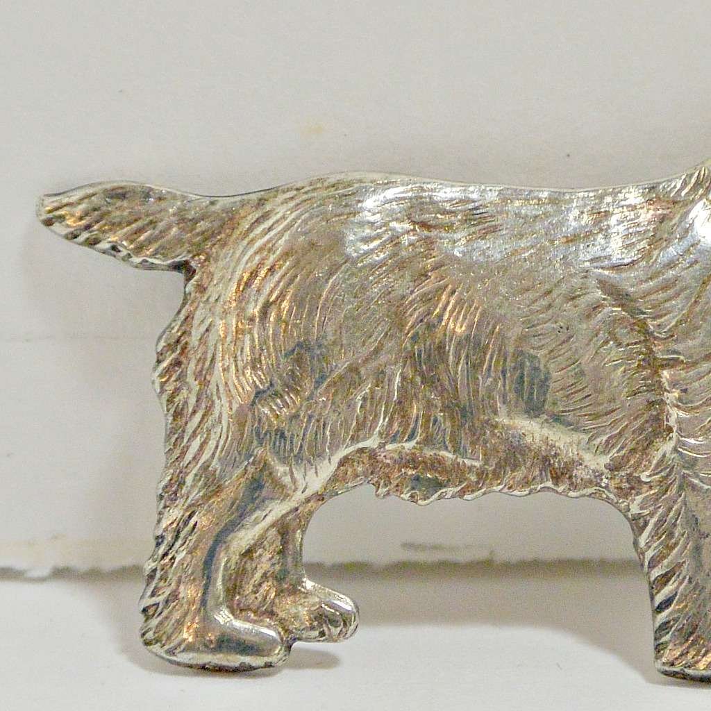 Vintage Sterling Silver Spaniel Dog Pin JWL-2147 #2 - A Dogs Tale Collectibles