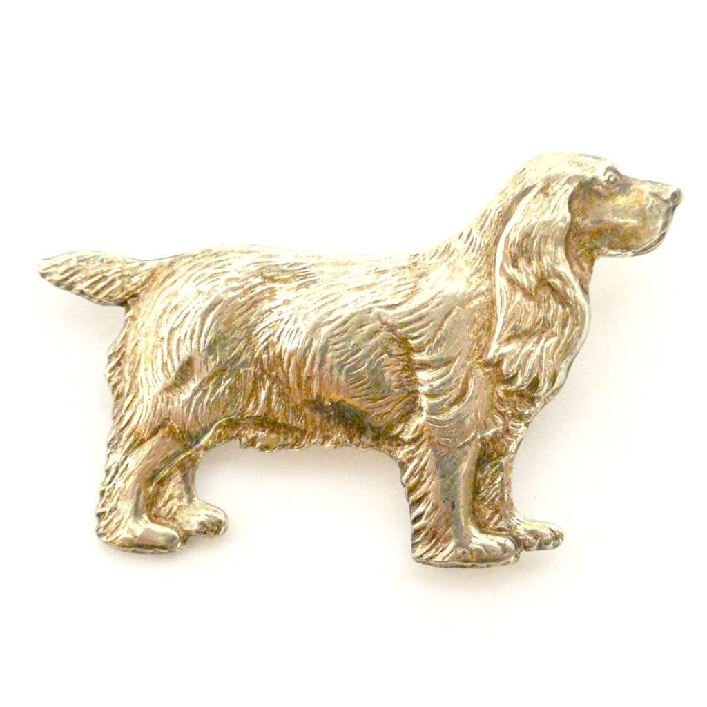 Vintage Sterling Silver Spaniel Dog Pin JWL-2147 #3 - A Dogs Tale Collectibles