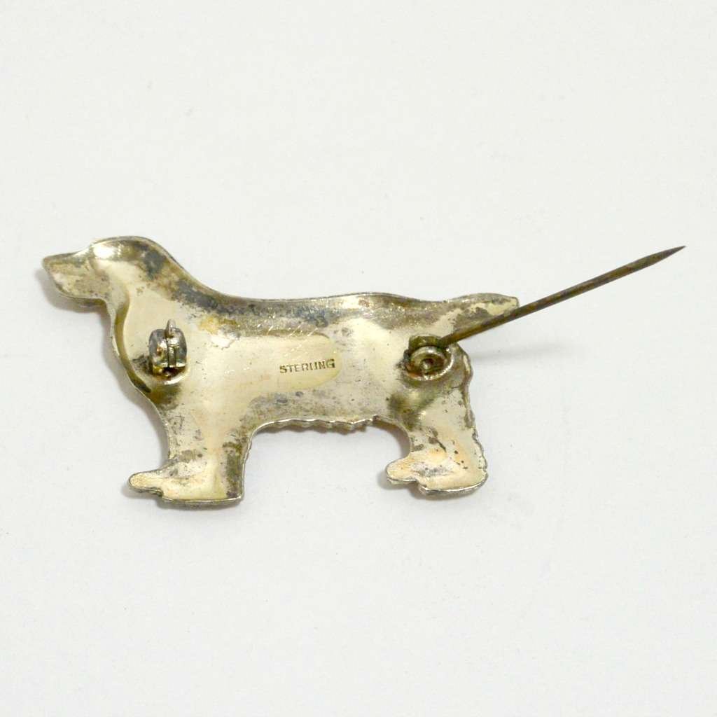 Vintage Sterling Silver Spaniel Dog Pin JWL-2147 #4 - A Dogs Tale Collectibles
