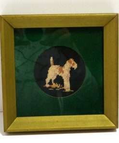 Needlepoint Wire Haired Fox Terrier Dog Front - Dog's Tale Collectibles