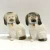 Staffordshire Bisque Seated Dog Pair c.mid-1800's