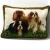 Cavalier King Charles Spaniel Trio Needlepoint Pillow