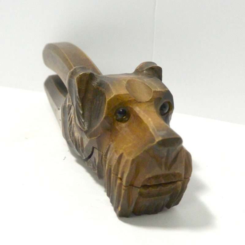 Anri Figural Schnauzer Dog Nutcracker